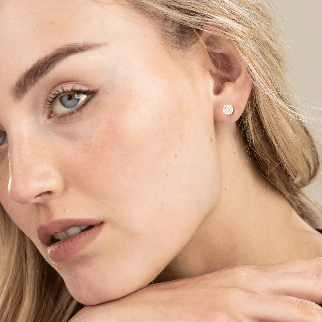 10K Solid Gold Cubic Zirconia Earrings