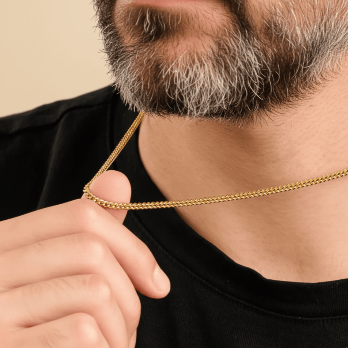 14k Solid Gold Cuban Necklace- 3mm