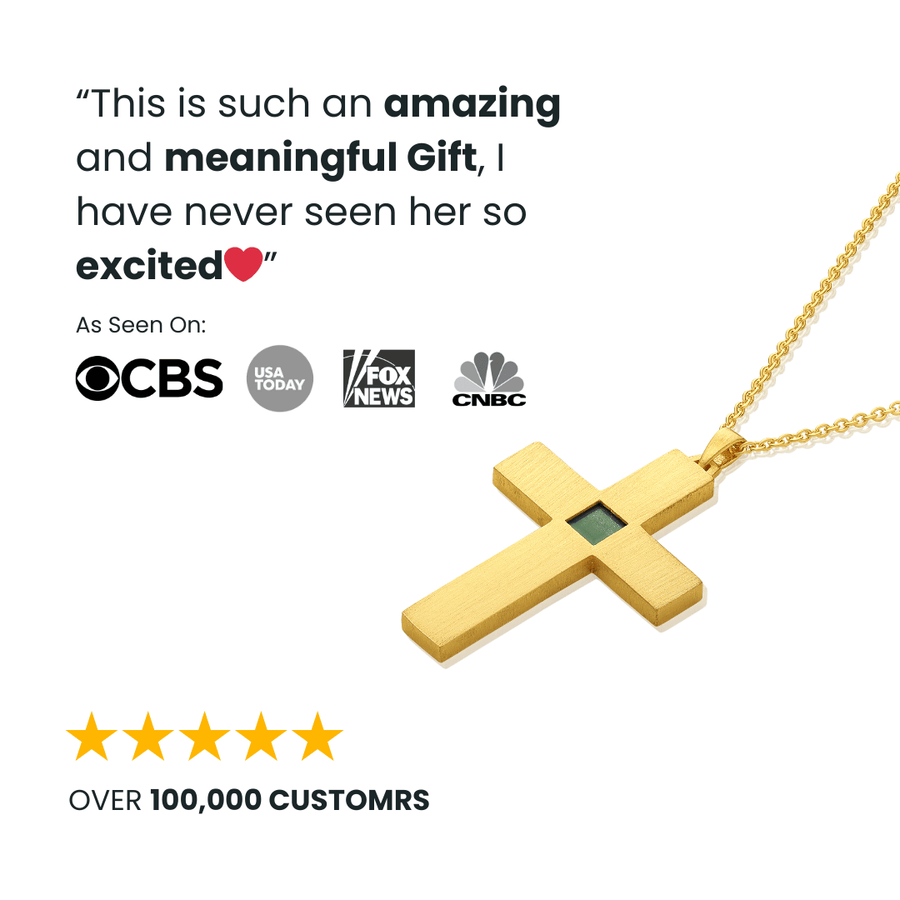 14k Solid Gold Cross Necklace