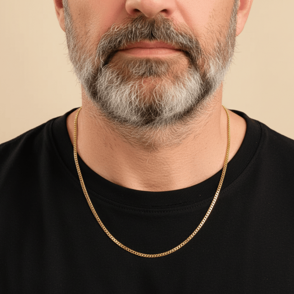 14k Solid Gold Cuban Necklace- 3mm