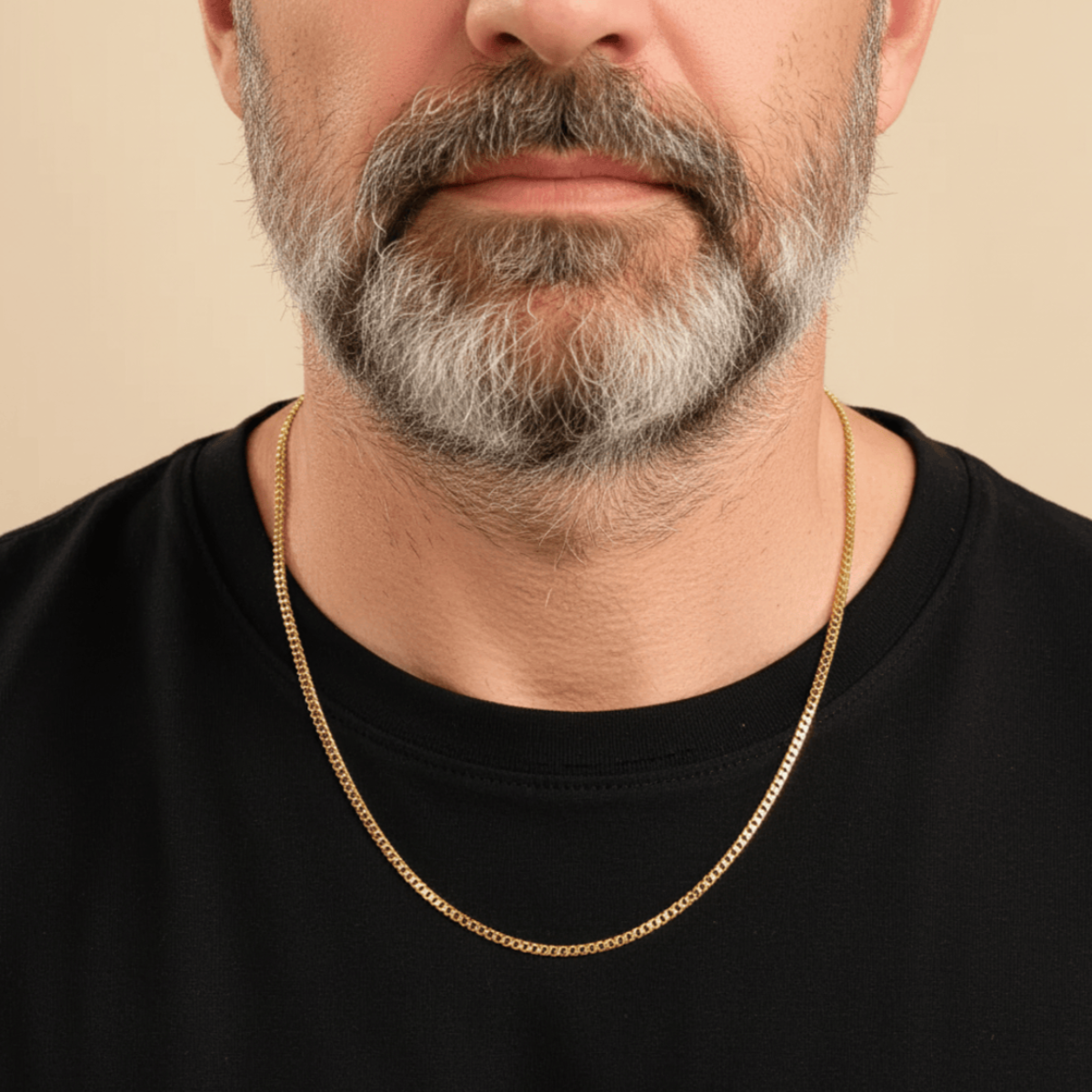 14k Solid Gold Cuban Necklace- 3mm
