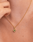 14k Solid Gold Radiant Necklace