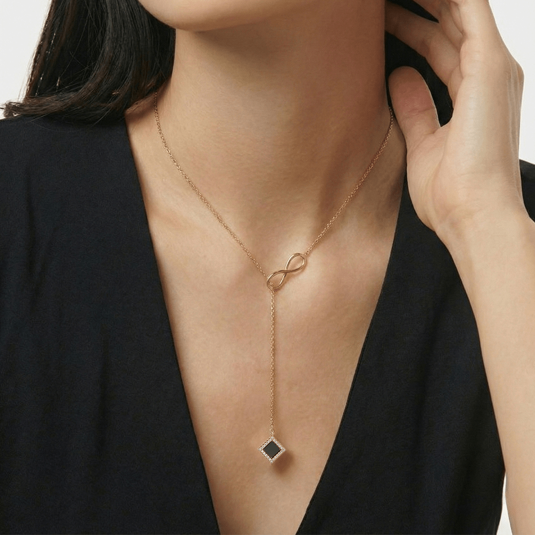 14k Solid Gold Infinity Necklace