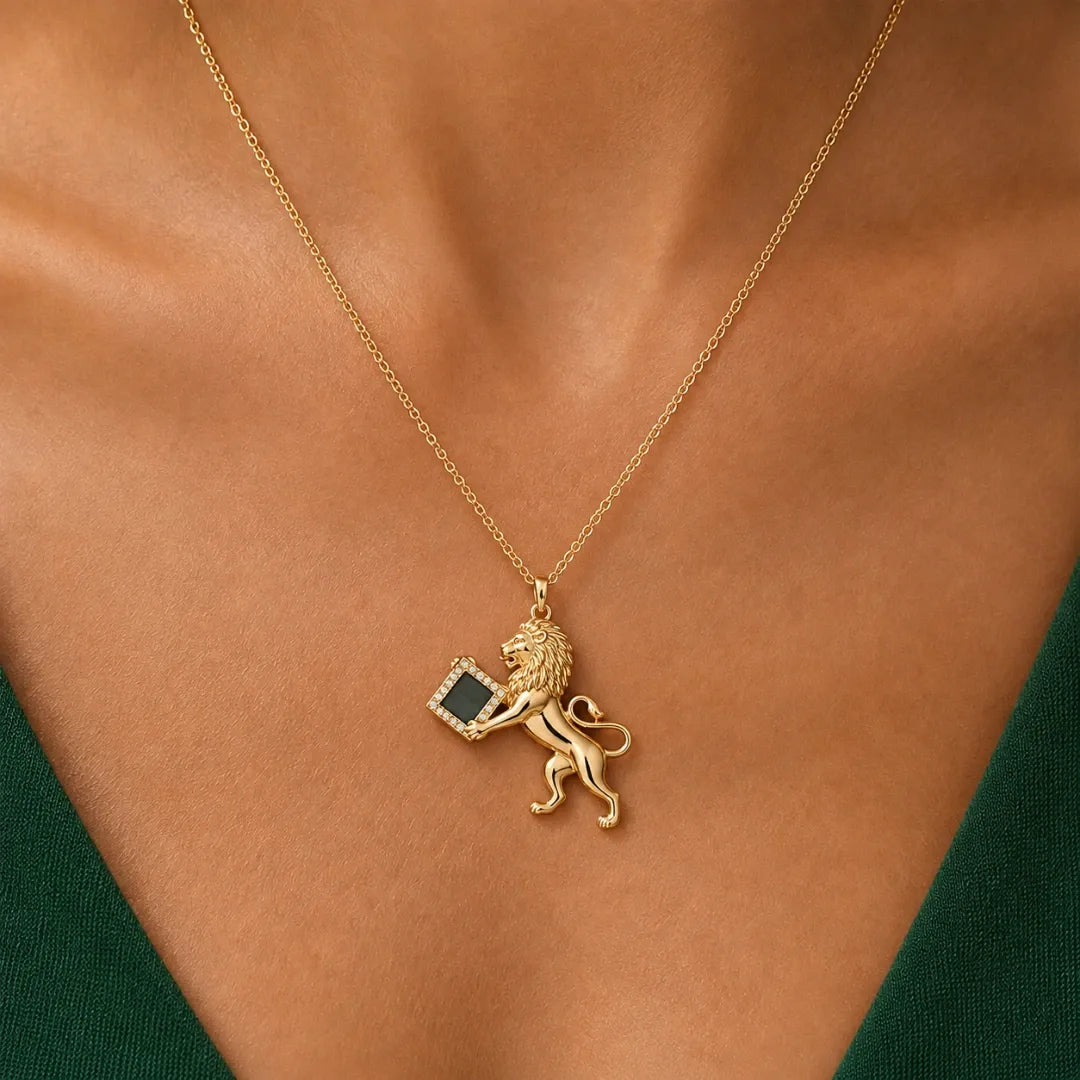 14K Solid Gold Lion of Judah Necklace