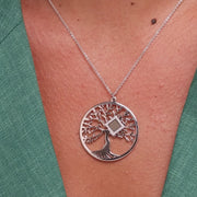 Solid Gold Tree of Life Necklace