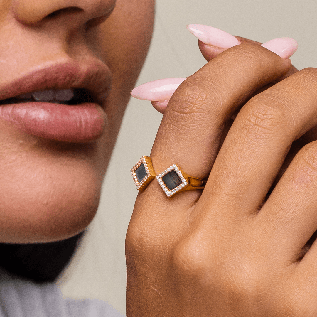 14k Solid Gold Reflection Ring