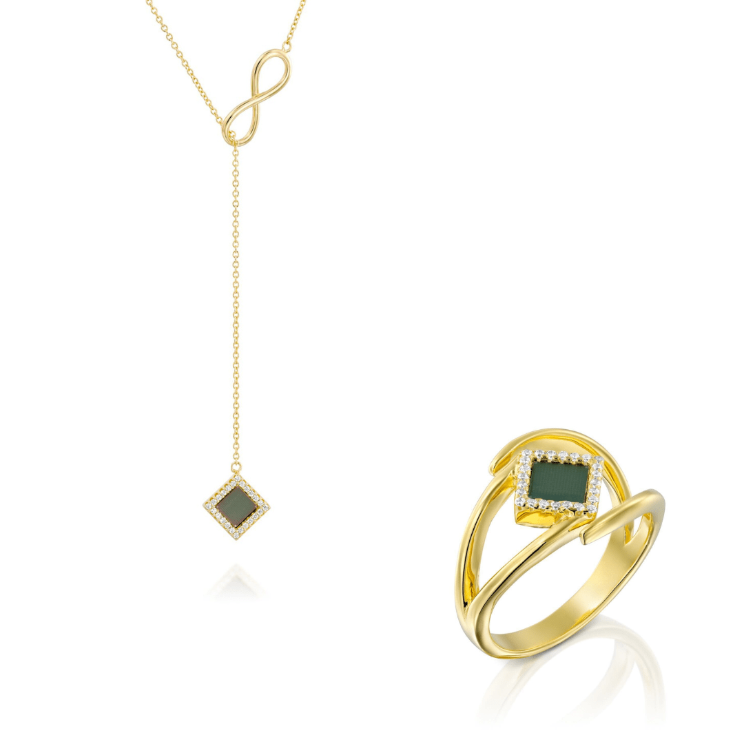 set Infinity Necklace & Classic Ring for Her