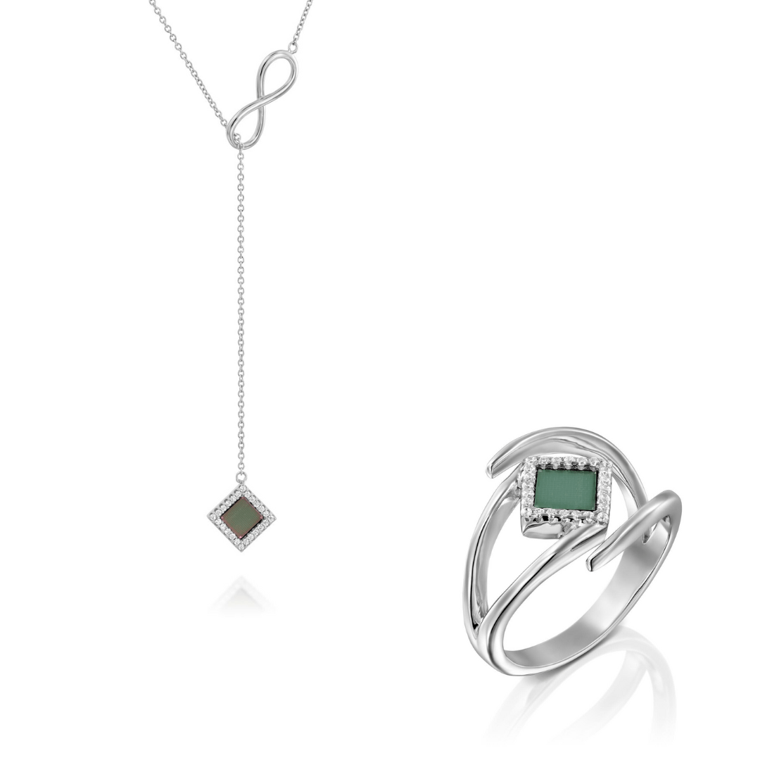 set Infinity Necklace & Classic Ring for Her