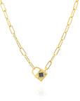 Solid Gold Shiny Locker Necklace