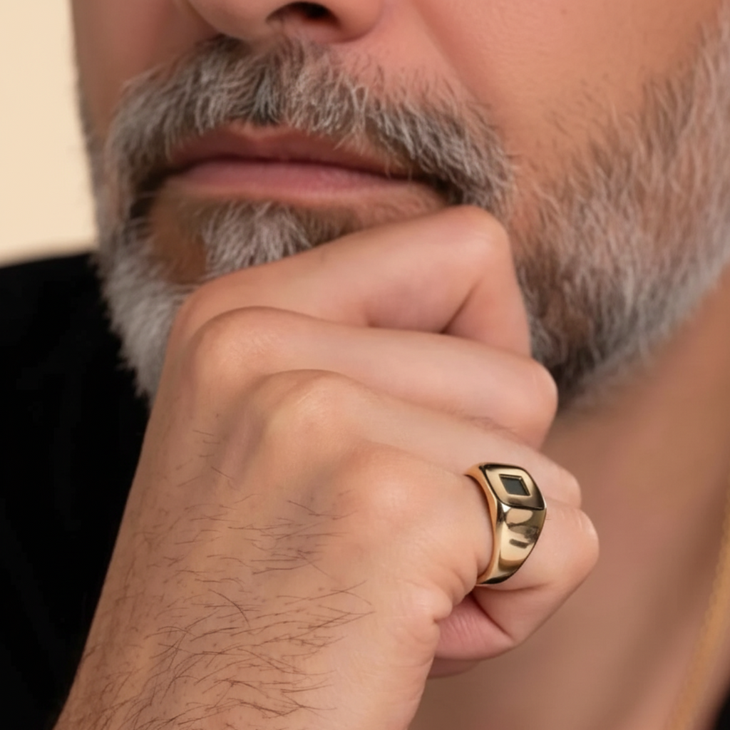 14k Solid Gold Signature Ring