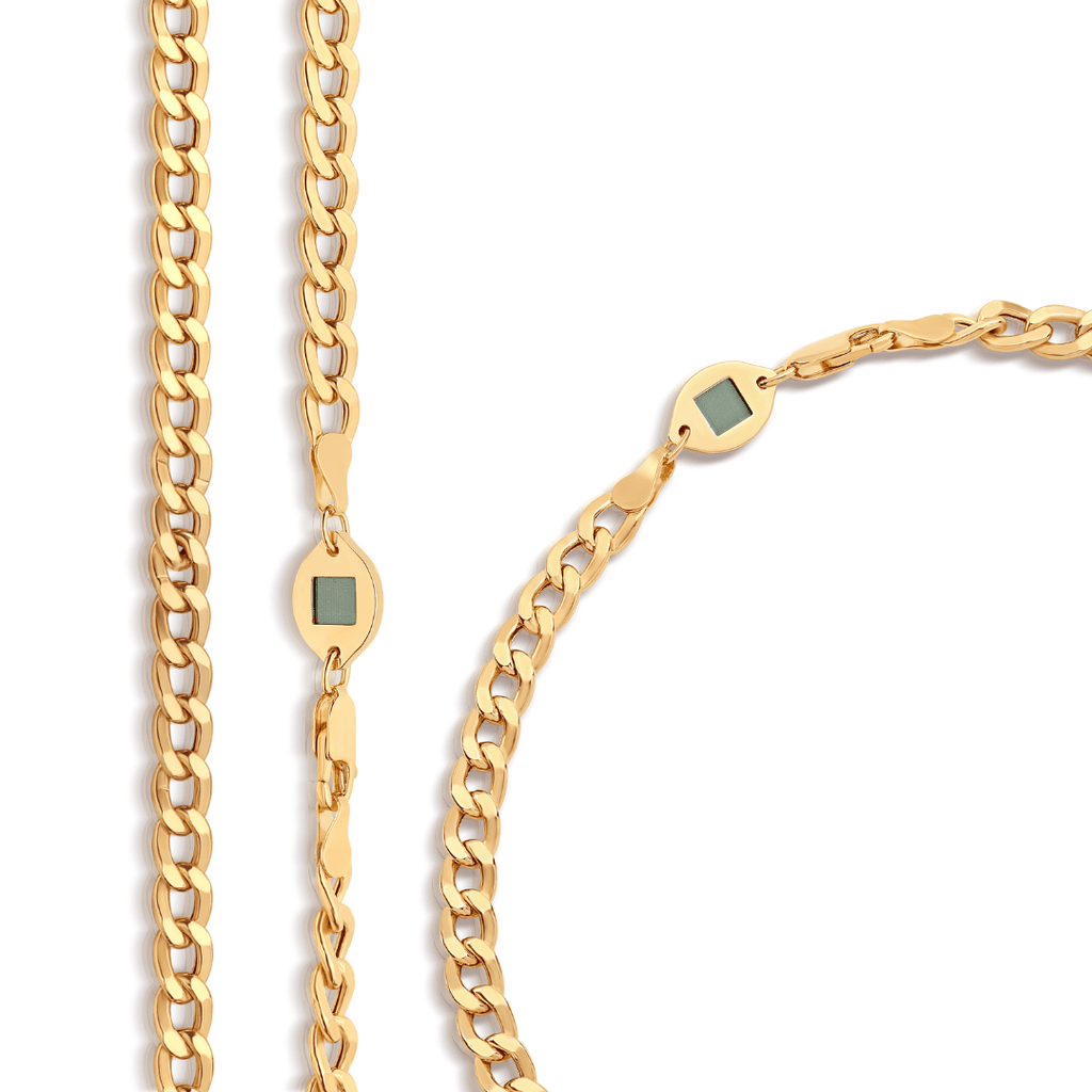 14k Solid Gold Cuban Necklace- 3mm