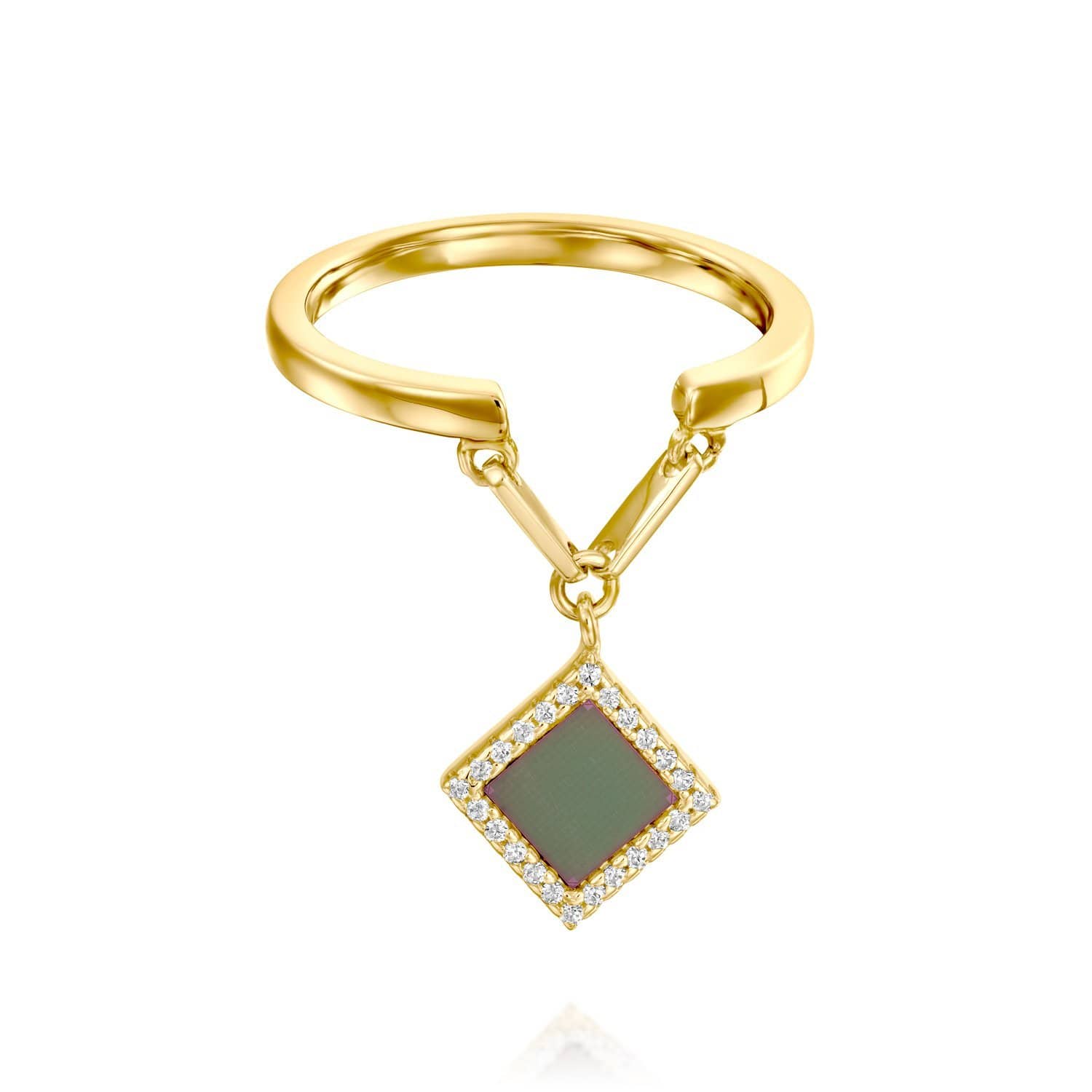 14k Solid Gold Dancing Ring