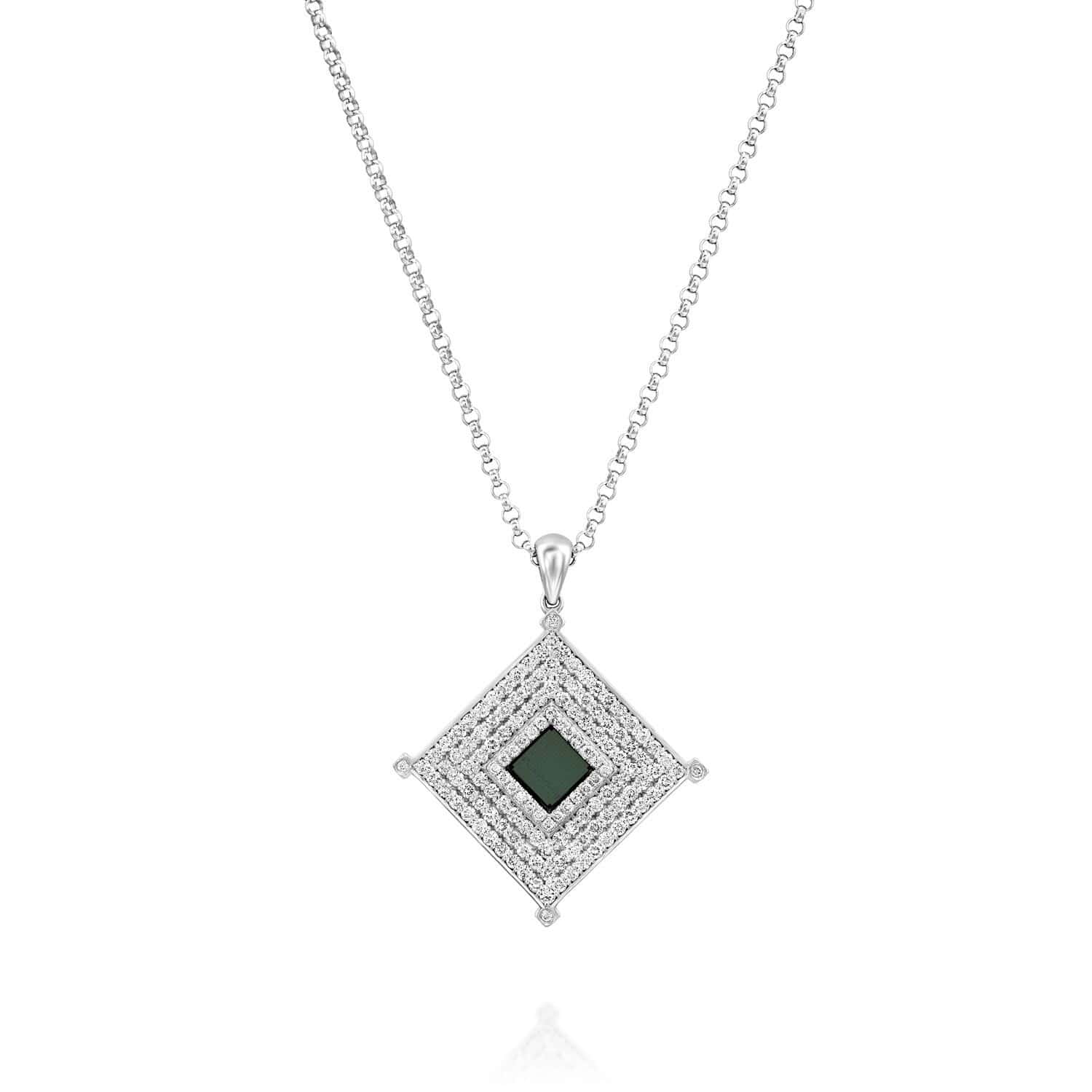 14k Solid Gold Crystal Necklace
