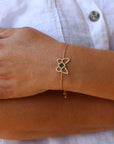 14k Solid Gold Butterfly Bracelet