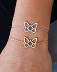 14k Solid Gold Butterfly Bracelet