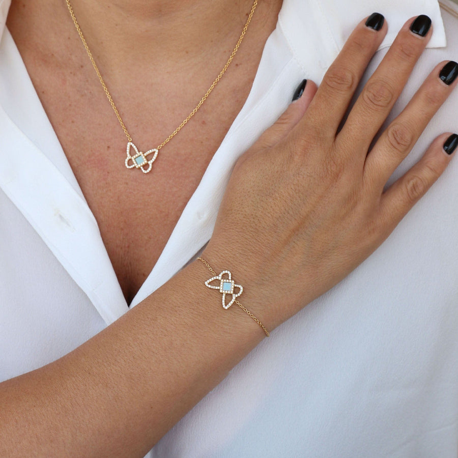 Solid Gold Butterfly Bracelet