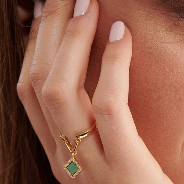 14k Solid Gold Dancing Ring
