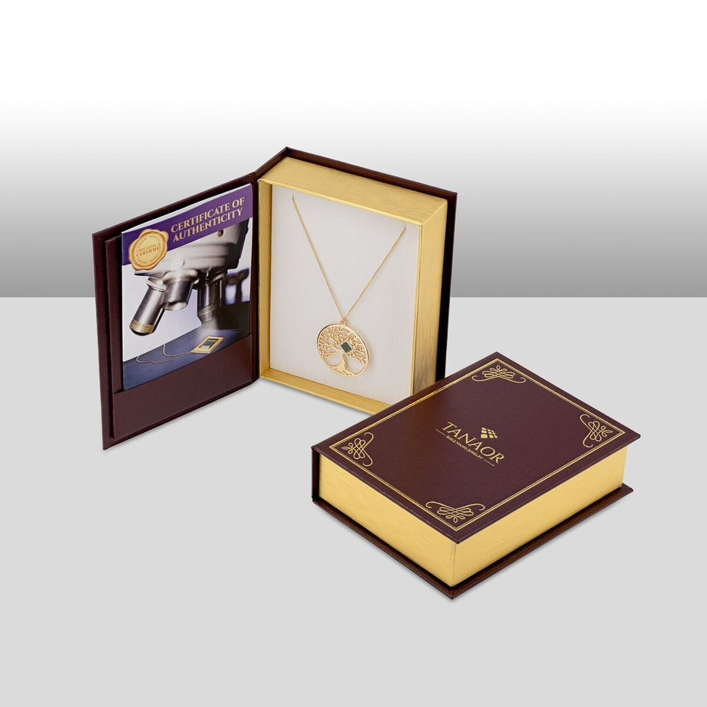 14k Solid Gold Radiant Necklace